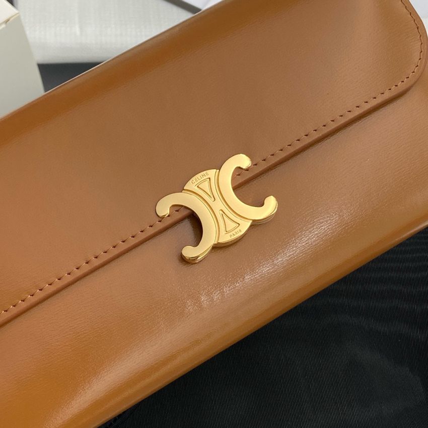 Ce1i*e Triomphe Long  wallet-Tan